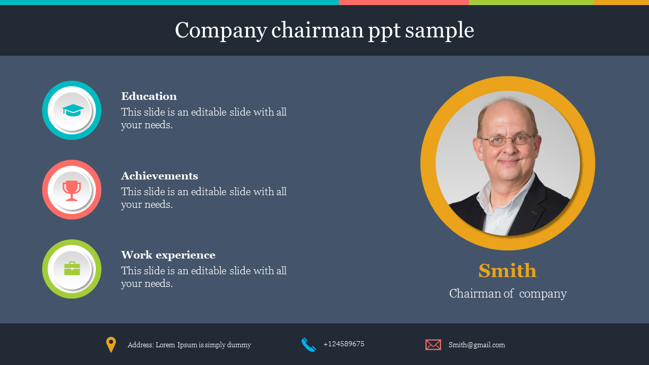 company chairman ppt sample